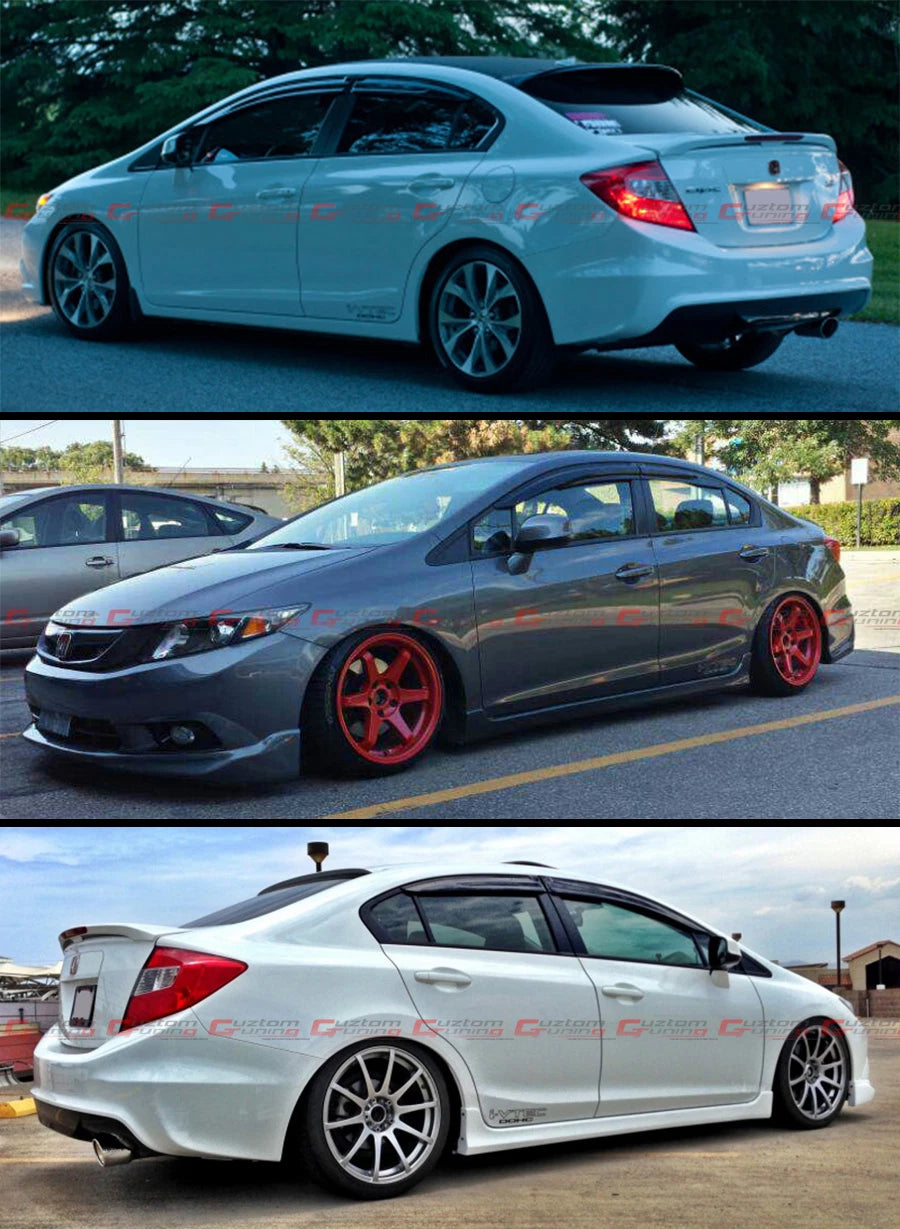 12-15 9TH GEN CIVIC FB SI SEDAN 3D MUG STYLE SMOKED WINDOW VISOR VENT SHADE