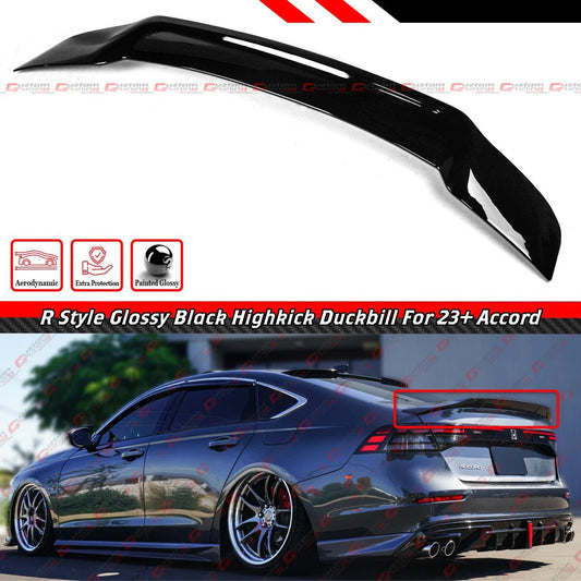 R Style Gloss Black Highkick Trunk Spoiler [2023-2026 Honda Accord]