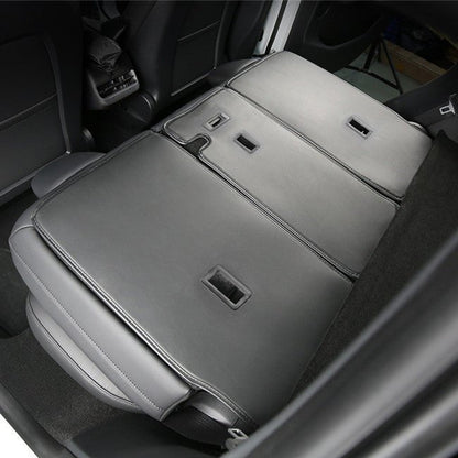 Leather Seat Back Protector with Storage for Model Y | Waterproof | Anti-Kick