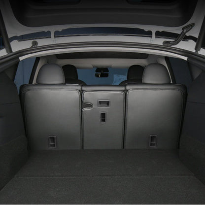 Leather Seat Back Protector with Storage for Model Y | Waterproof | Anti-Kick