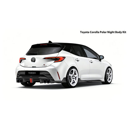 2020-2026 SWA E210 12th Gen Toyota Corolla Hatchback  Gloss Black Rear Diffuser with 3rd Brake Light BY Yofer Design