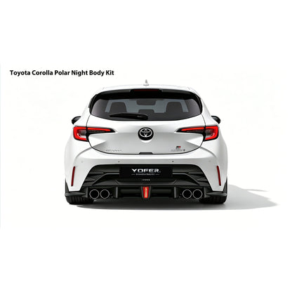 2020-2026 SWA E210 12th Gen Toyota Corolla Hatchback  Gloss Black Rear Diffuser with 3rd Brake Light BY Yofer Design