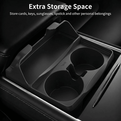 Silicone Center Console Cup Holder Insert for Model 3 & Model Y | Anti-Spill