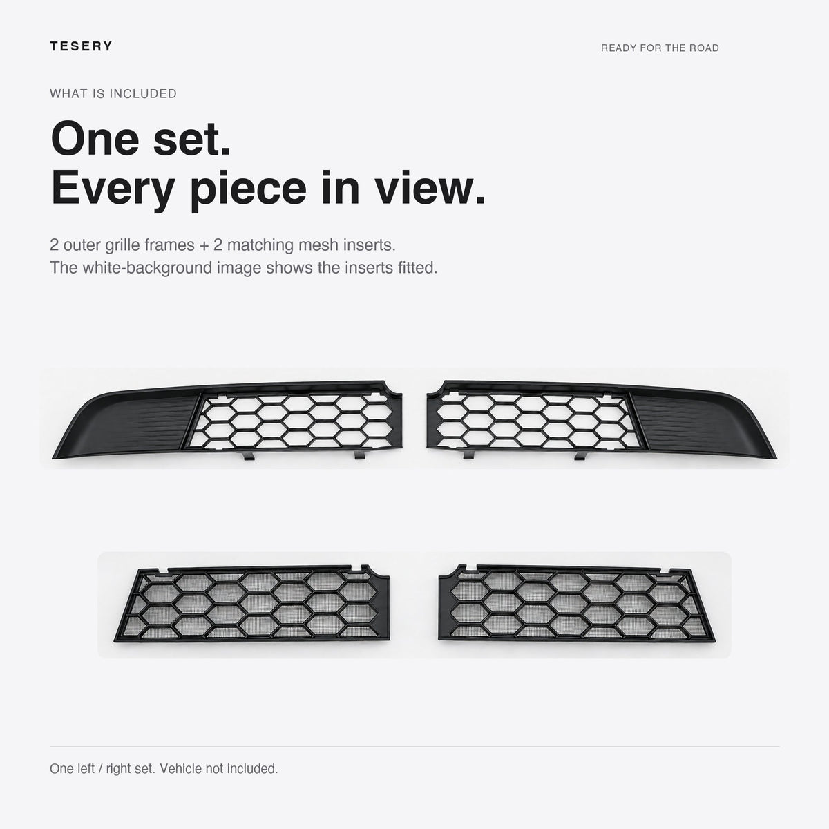 Split Insect Net Front Bumper Grill for Model Y Juniper / Model YL