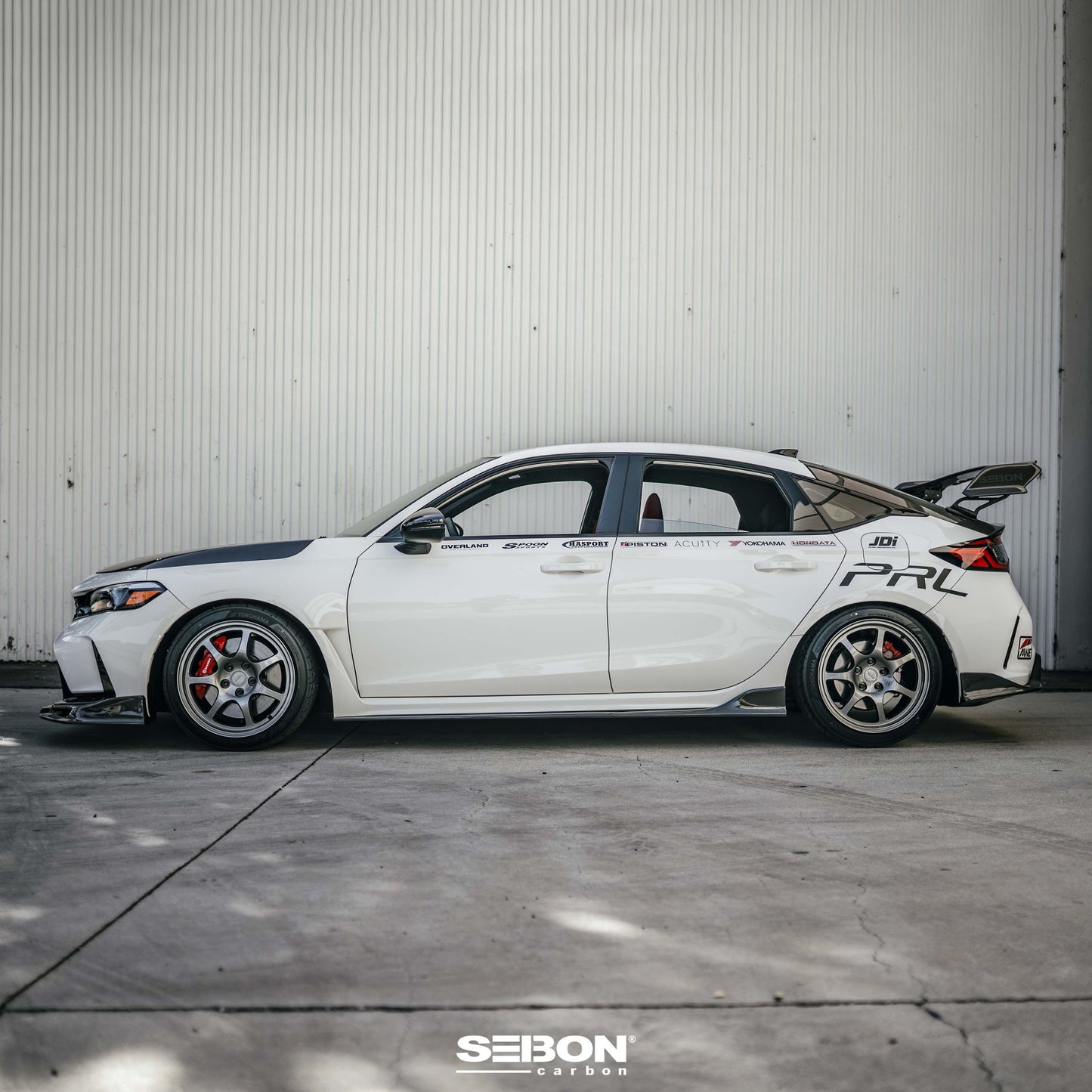 MB-style carbon fiber side skirts for 2023-2025 Honda Civic Type R