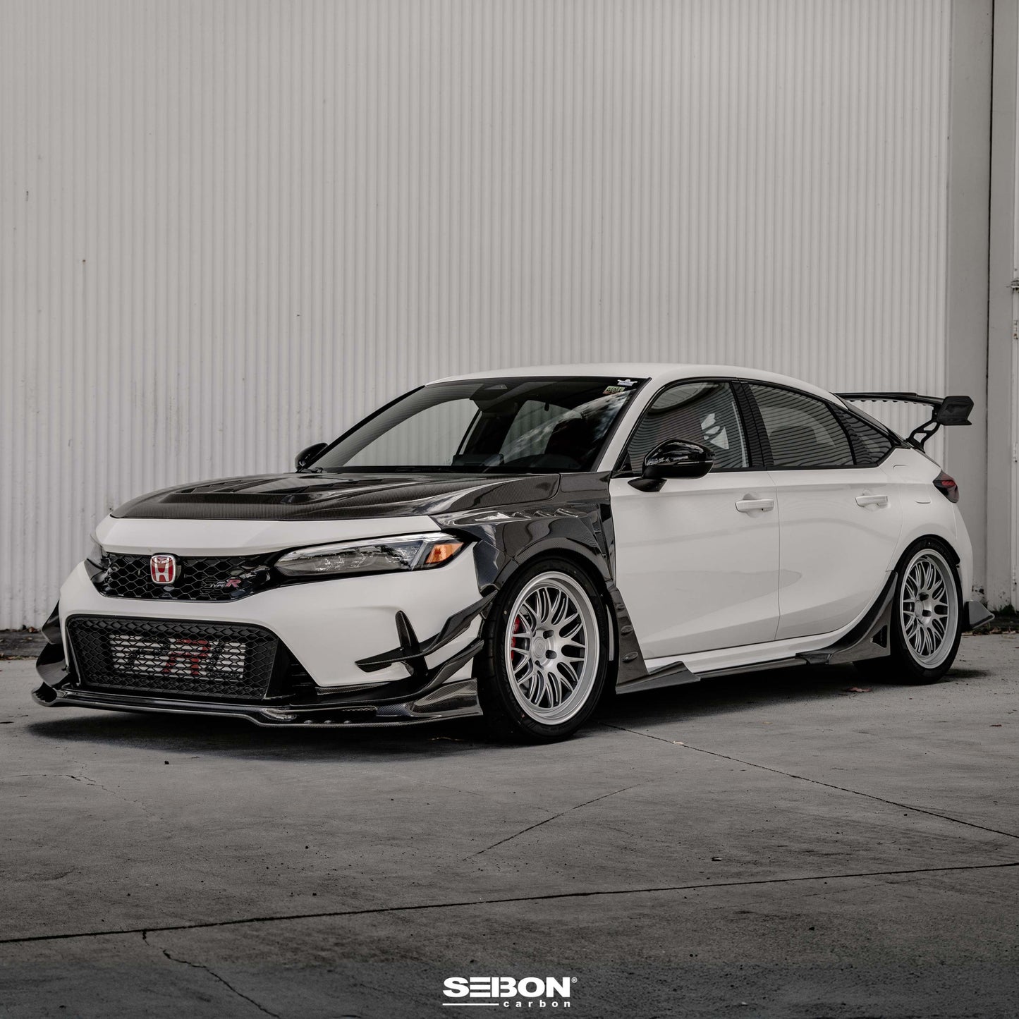 MB-Style Carbon fiber Front Side Skirt Extensions for 2023-2025 Honda Civic Type R