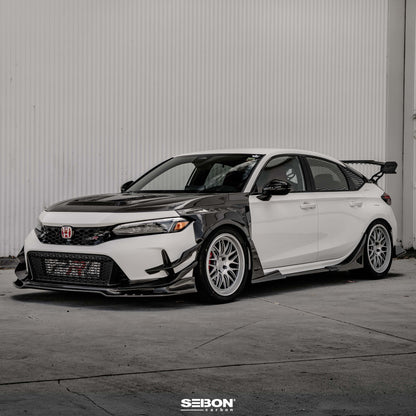 MB-Style Carbon fiber Front Side Skirt Extensions for 2023-2025 Honda Civic Type R