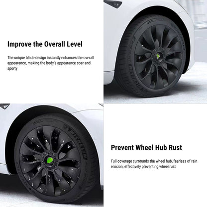 TESERY 18″ 19″ Hubcaps for Model 3/Y (4PCS)