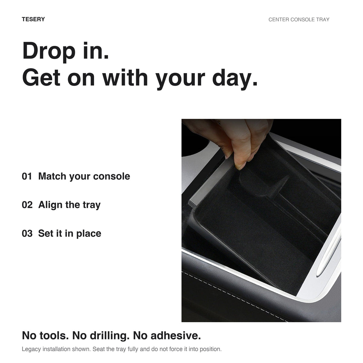 TESERY Center Console Tray for Model 3 & Model Y & Model YL