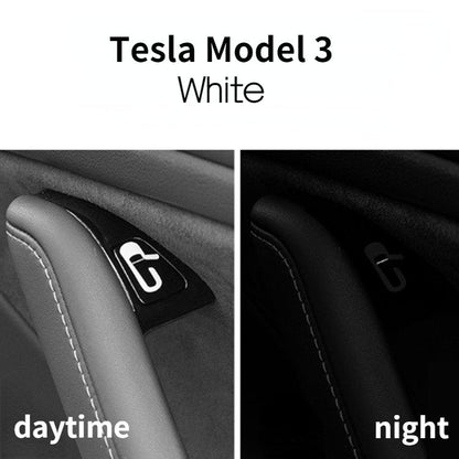 Glow-in-the-Dark Door Handle Stickers for Model 3 (8-Pack) | 2 Colors | Easy Find