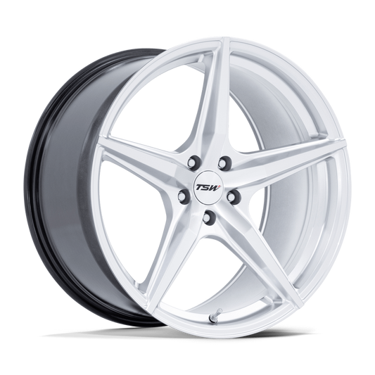 TSW - ESPRIT 18X8.5 + 35 5X114.3 - HYPER SILVER W/ MACHINED FACE