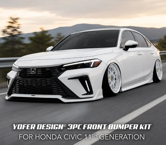 Yofer Design Front Bumper Full Replacement Kit With Tinted Sequential Switch-Back DRL [2022-2026 Honda Civic]